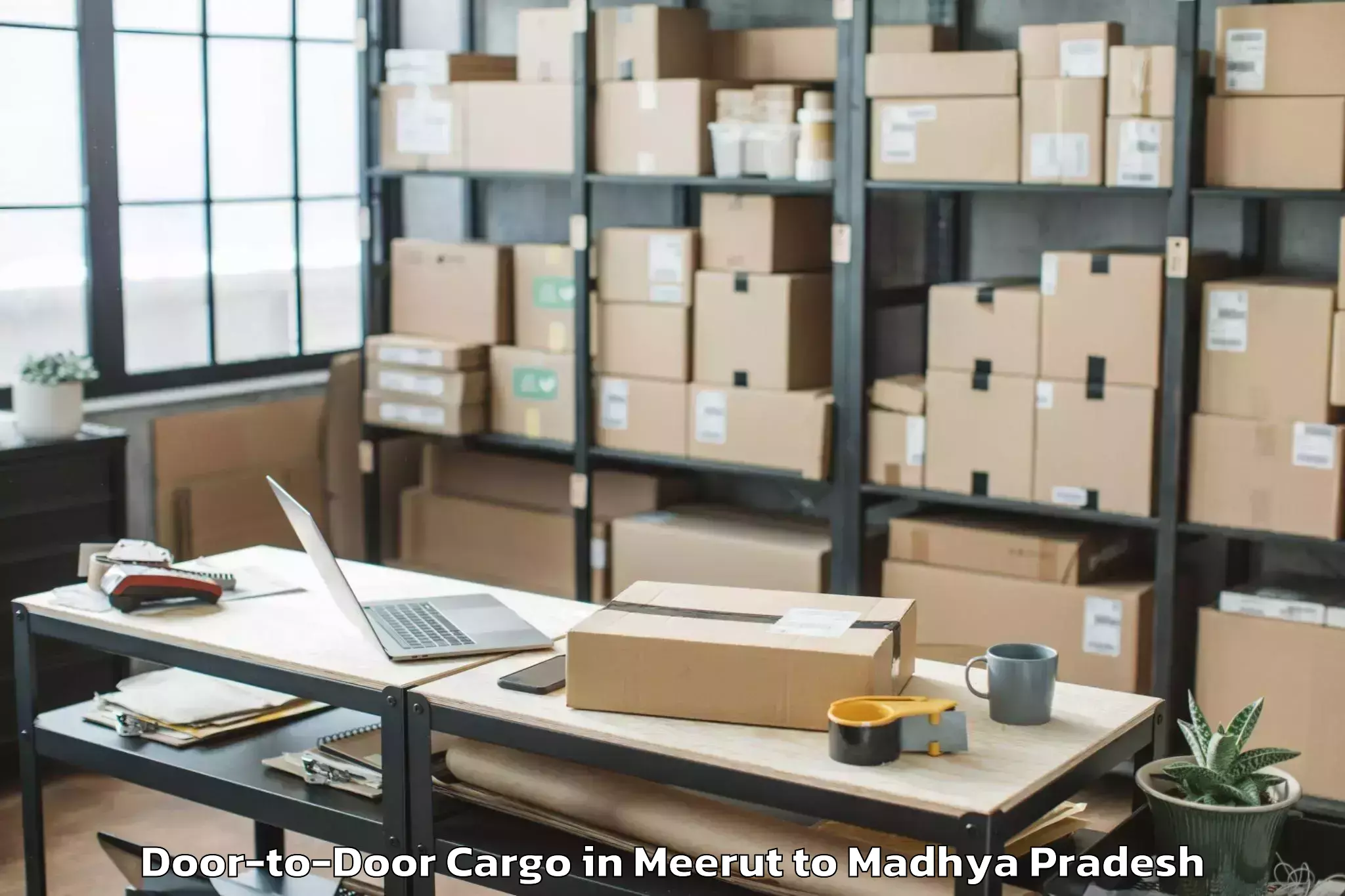 Top Meerut to Parasia Door To Door Cargo Available